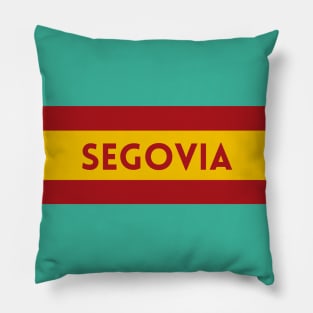 Segovia City in Spain Flag Pillow