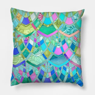 Art Deco Watercolor Patchwork Pattern 1 Pillow