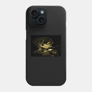 Skull of a Skeleton with Burning Cigarette (Vincent van Gogh) Remake Phone Case