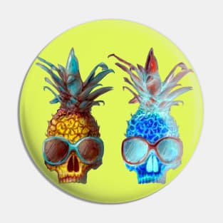 Pineapple Skull Pin