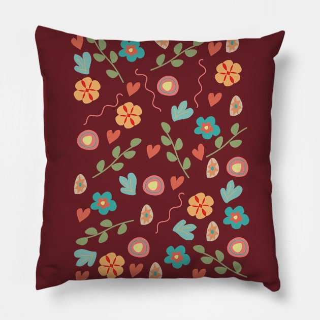 Flowers pattern Pillow by dddesign