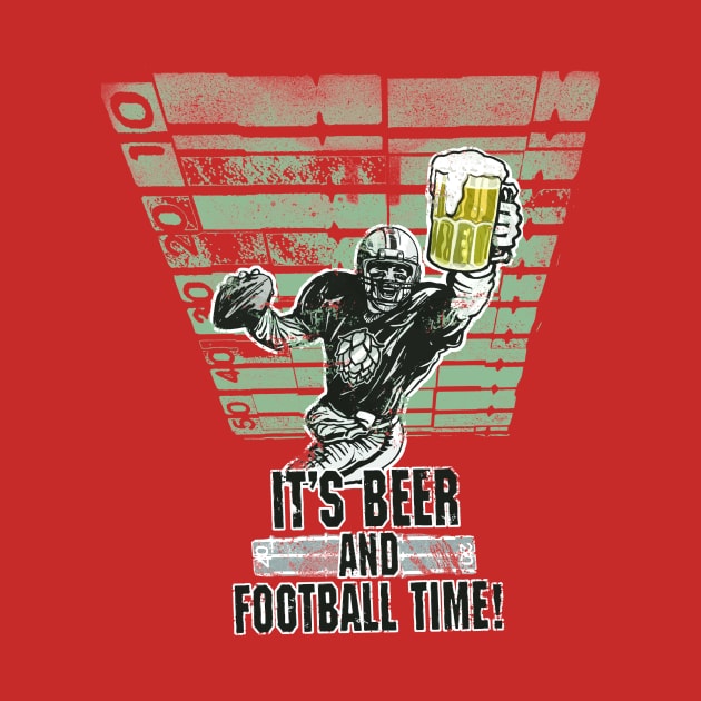 Beer and Football Time by Mudge