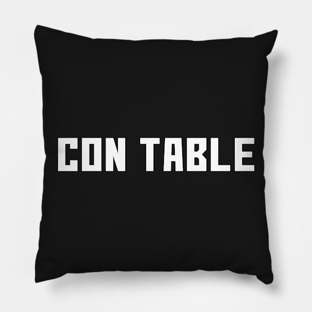 Con Table Pillow by DuskEyesDesigns