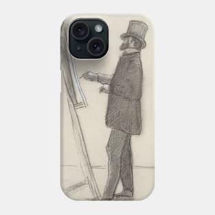 Manet and his Easel by Frederic Bazille Phone Case