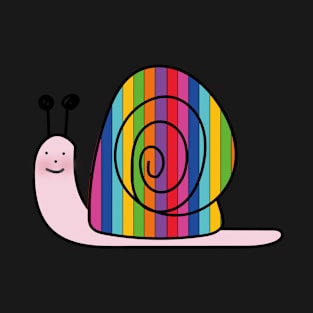 Cute Rainbow Cartoon Snail T-Shirt