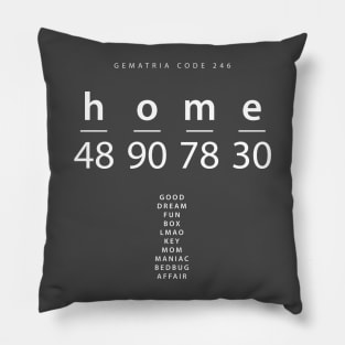 Home word code in the English Gematria Pillow