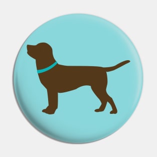 Chocolate labrador retriever Pin