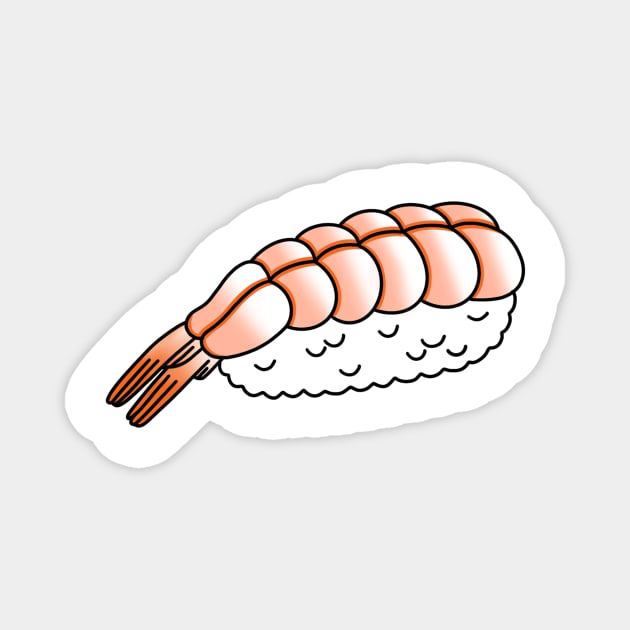 Shrimp Nigiri Magnet by drawingsbydarcy