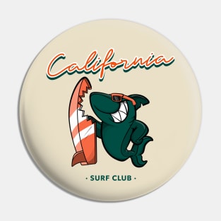 California Surf Club Cool Shark Pin