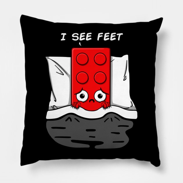 I see feet Pillow by Melonseta