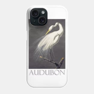 Great Egret by John James Audubon Phone Case