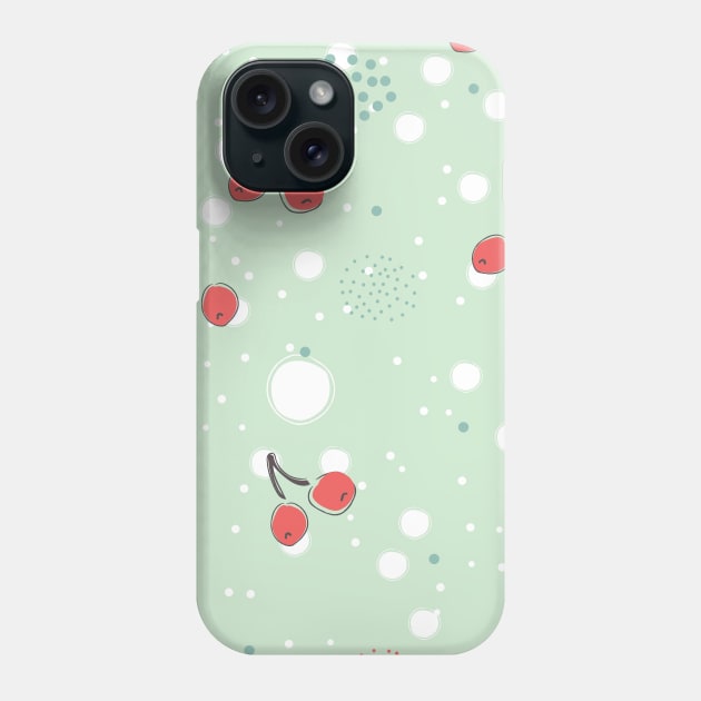 Cherry Pattern Phone Case by KristinaStellar 