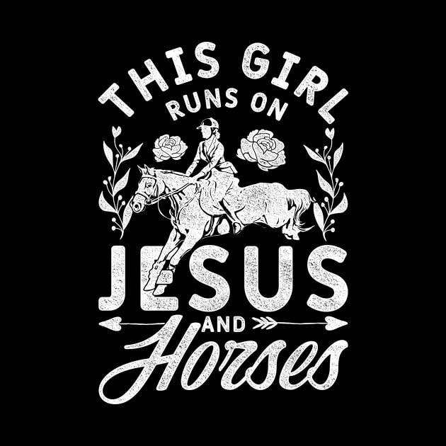 Horse Girl Jesus Retro Pet Pony by shirtsyoulike