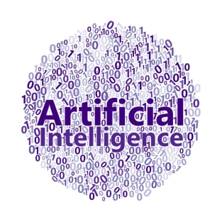 Artificial Intelligence Data Science Word Cloud | Purple T-Shirt