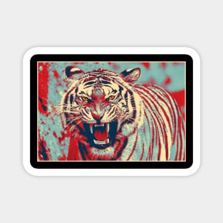 Tiger Pop art 9 Magnet