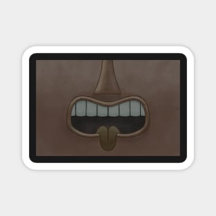 Umber Tiki Tongue Mask! Magnet