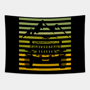 4x4 car retro shirt Tapestry