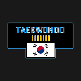 Taekwondo 7th Dan S.Korean flag blue T-Shirt