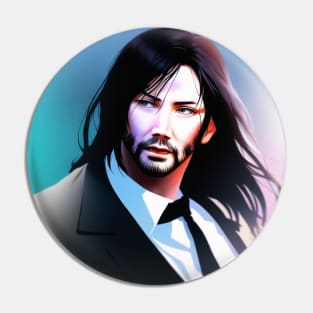 AI Pop Art John Wick Pin