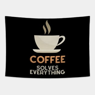 Coffee Solves Everything Tapestry