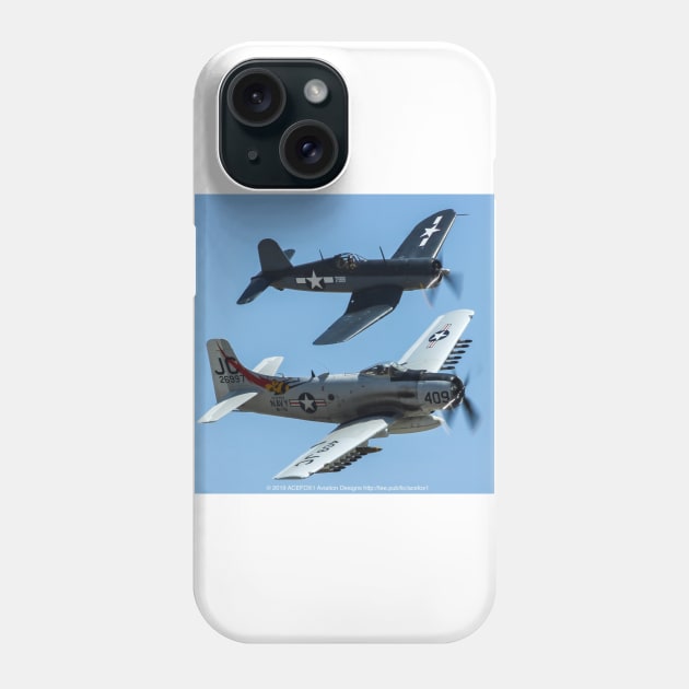 F4U Corsair and AD-4N Skyraider Phone Case by acefox1