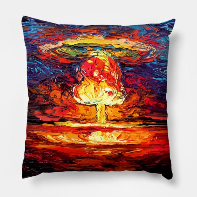 van Gogh Never Saw Bikini Atoll Pillow by sagittariusgallery