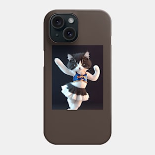 Cheerleader cat - Modern digital art Phone Case