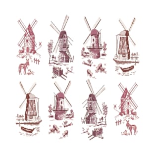 Holland Windmill Scenes T-Shirt