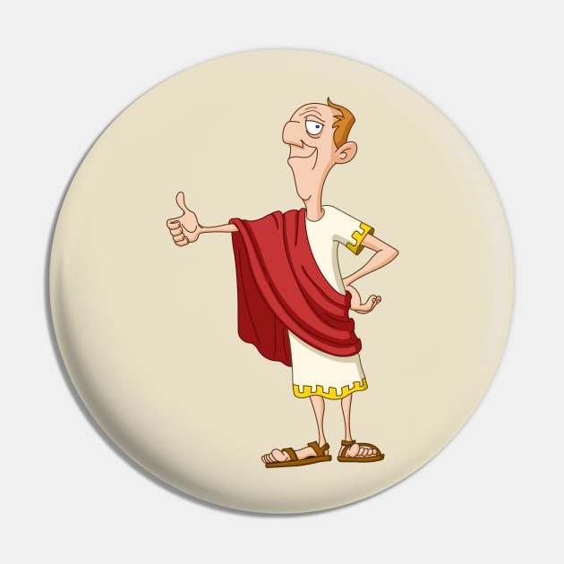 Roman emperor with thumb up Pin by DigiToonsTreasures