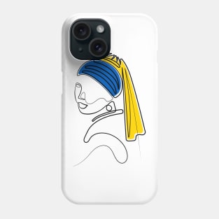 Pearled Girl | One Line Drawing | One Line Art | Minimal | Minimalist Phone Case