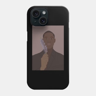 Black man with flower Phone Case