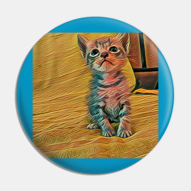 ART PUPPY CAT Pin by CATUNIVERSE