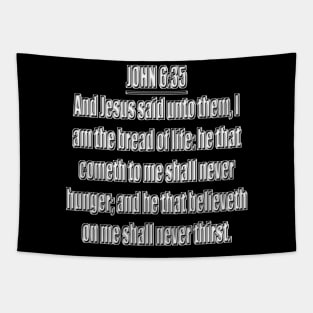 Bible Verse John 6:35 Tapestry