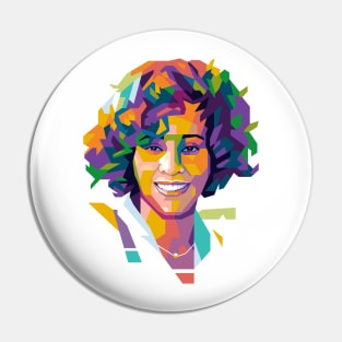 Whitney Houston Popart Uncurve Pin