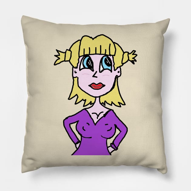 sexy girl red lips Pillow by FromBerlinGift