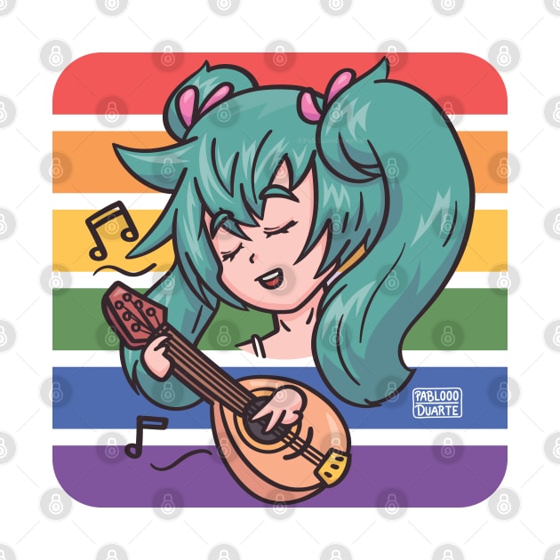 Pride Hatsune Miku Bandolin - Summer Gaming by PabloooDuarte