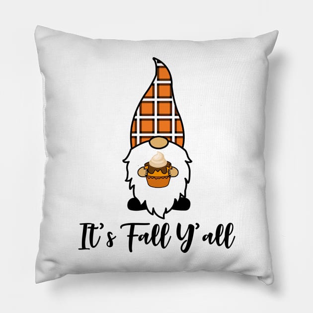 It's Fall Y'all Cute Gnomes Pumpkin Spice Season Pillow by Zakzouk-store