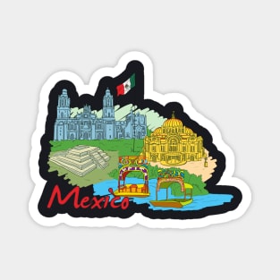 Mexico Sightseeing Mexican Gift Magnet