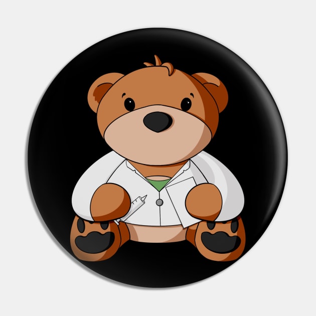 General Practitioner Doctor Teddy Bear Pin by Alisha Ober Designs