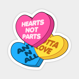 Pan Convo Hearts Magnet