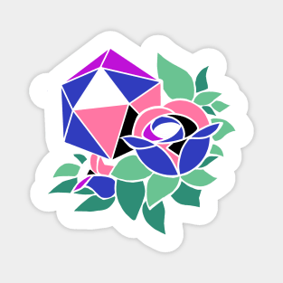 Pretty Poly Rose Genderfluid Pride Magnet