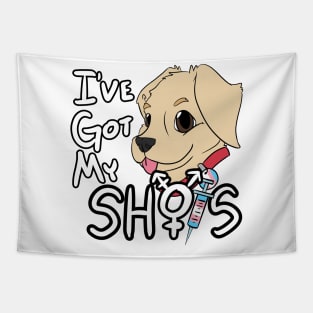 I've Got My Shots (Yellow Lab, HRT) Tapestry