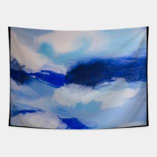 Blue Abstract Sky Tapestry