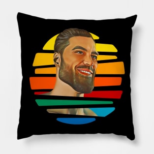 Retro Gigachad Meme Pillow