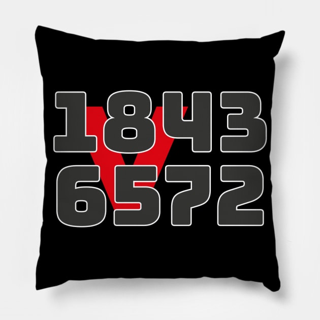 1843 6572 car lover V8 engine Pillow by Made by Popular Demand