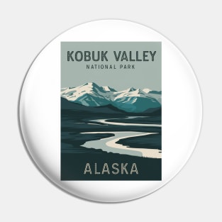 Kobuk Valley National Park Alaska Minimalist Travel Poster Pin