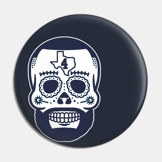 Dak Prescott Sugar Skull Pin by Chunta_Design