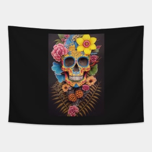 Australiana Sugar Skull v4 Tapestry