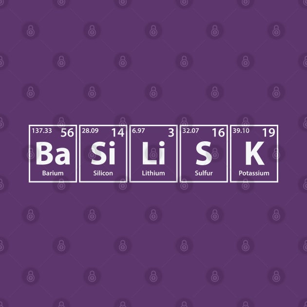 Basilisk (Ba-Si-Li-S-K) Periodic Elements Spelling by cerebrands