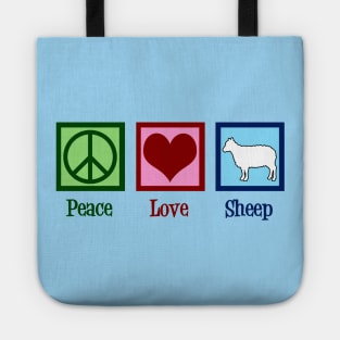 Peace Love Sheep Tote